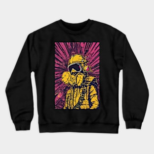 Atompunk gase mask aesthetic art Crewneck Sweatshirt